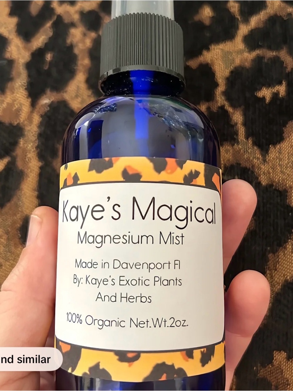 Kaye’s Magical Organic Magnesium Mist Spray Lavender Blend 2oz.
